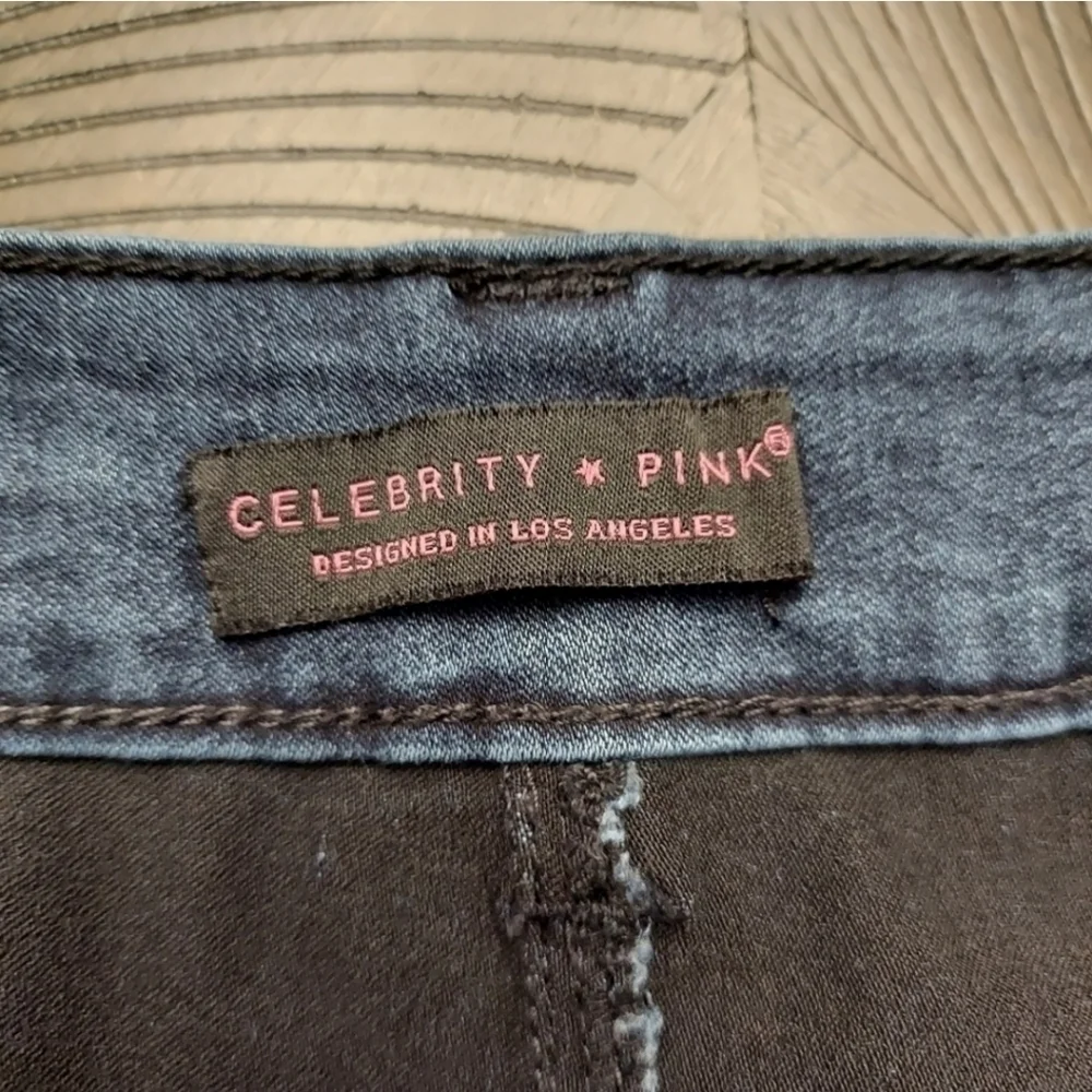 CELEBRITY PINK Dark Wash Mini Button Down Denim Skirt - Picture 8 of 11